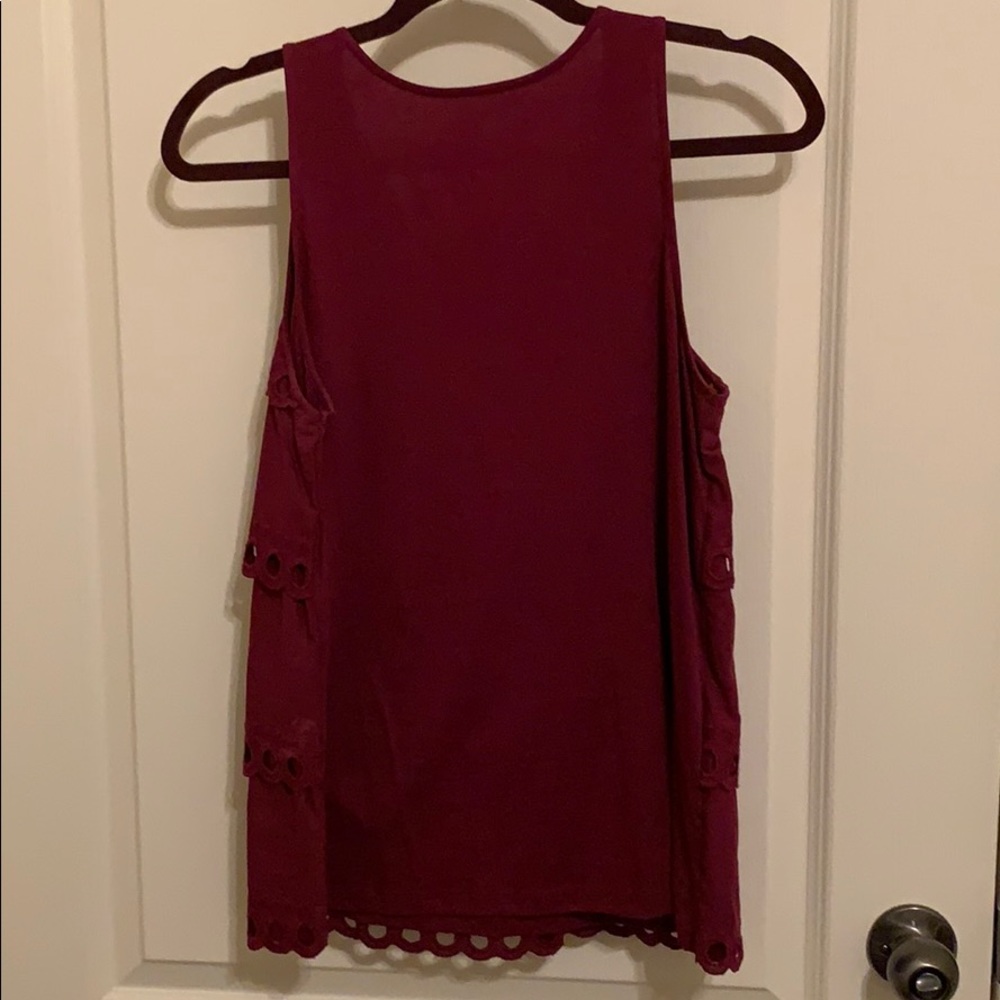 LOFT Ruffled Blouse Size S - Picture 3 of 4